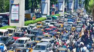 sankranti rush hits hard massive traffic jam on hyderabadvijayawada highway