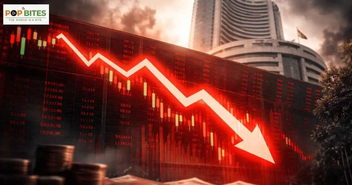 indian stock market closes lower tcs shares fall sharply